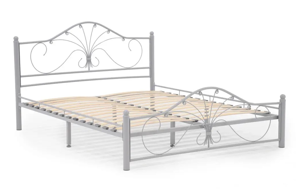 Комплект кровать “Прованс” серый + 2 тумбы 