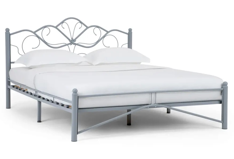 Комплект кровать “Луара” серый + 2 тумбы 